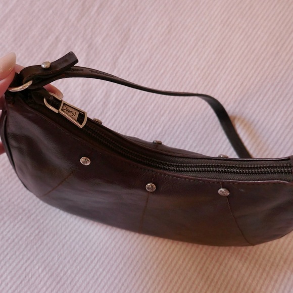 Yves Saint Laurent mini leather burgundy shoulder bag - Picture 3 of 5